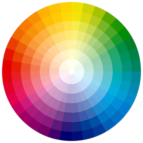 Rueda de colorimetría con las paletas de las cuatro estaciones: primavera, verano, otoño e invierno